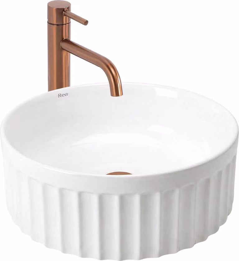 Lavabo Da Appoggio Rea Duo White