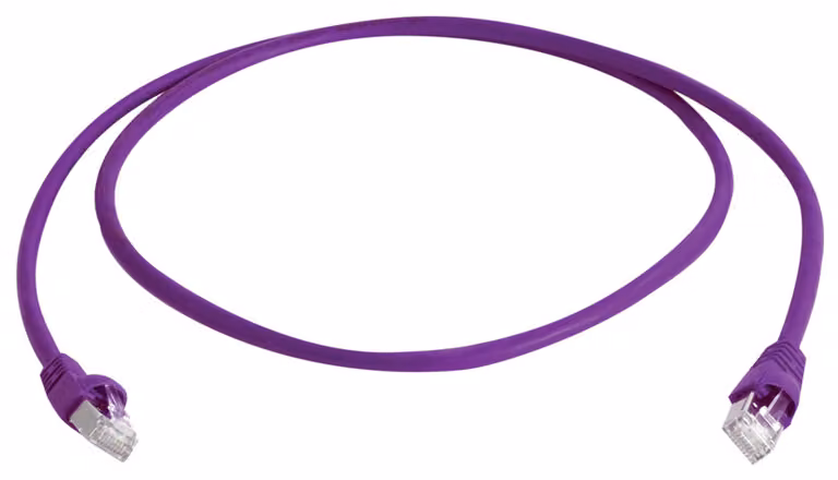 Cavo patch Telegärtner Cat.6A (profondo) S/FTP 1,5 m viola