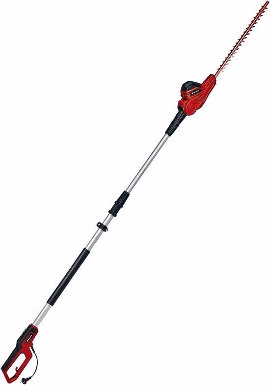 Tagliasiepi telescopico elettrico da 500 W con prolunga di taglio da 47 cm e testa motore regolabile