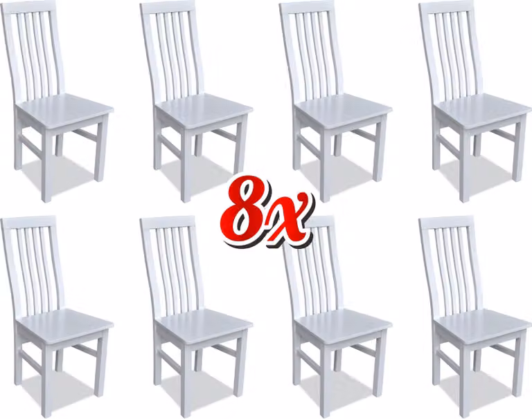 Esszimmerstuhl Designer Stühle Esszimmerstühle Set 8x Stoff Massivholz Stuhl