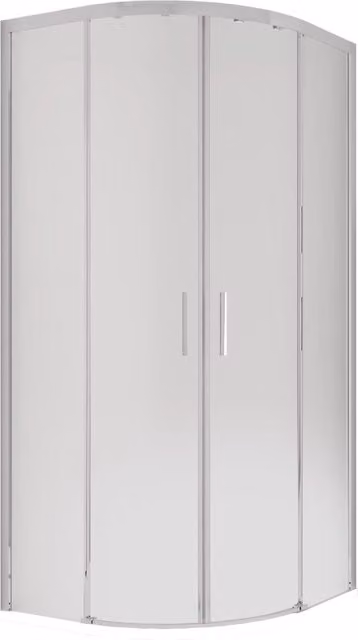 Box Doccia Semicircolare 2 Ante Scorrevoli in Cristallo Acidato 6mm H195 Bonussi Lucy 90x90 cm