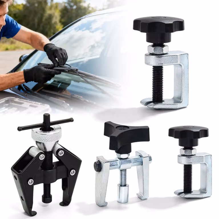 Set di estrattori per bracci tergicristallo, composto da 4 pezzi, regolabile, per la riparazione di automobili