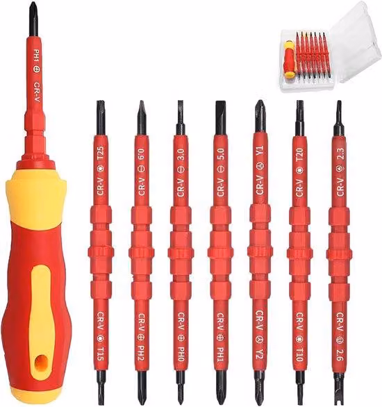 Set di cacciaviti isolati 7 in 1 con impugnatura morbida