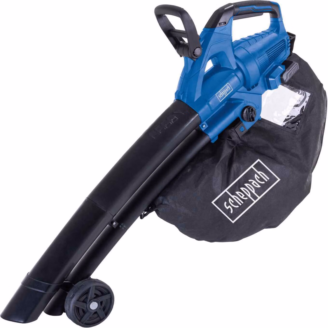 Aspiratore / soffiatore di foglie a batteria 4in1 Scheppach BC-BLV720-X | 210 km/h | 720 m3/h | 20V IXES | motore brushless | 9000 - 14.000 min-1 | sacco di raccolta da 45 L