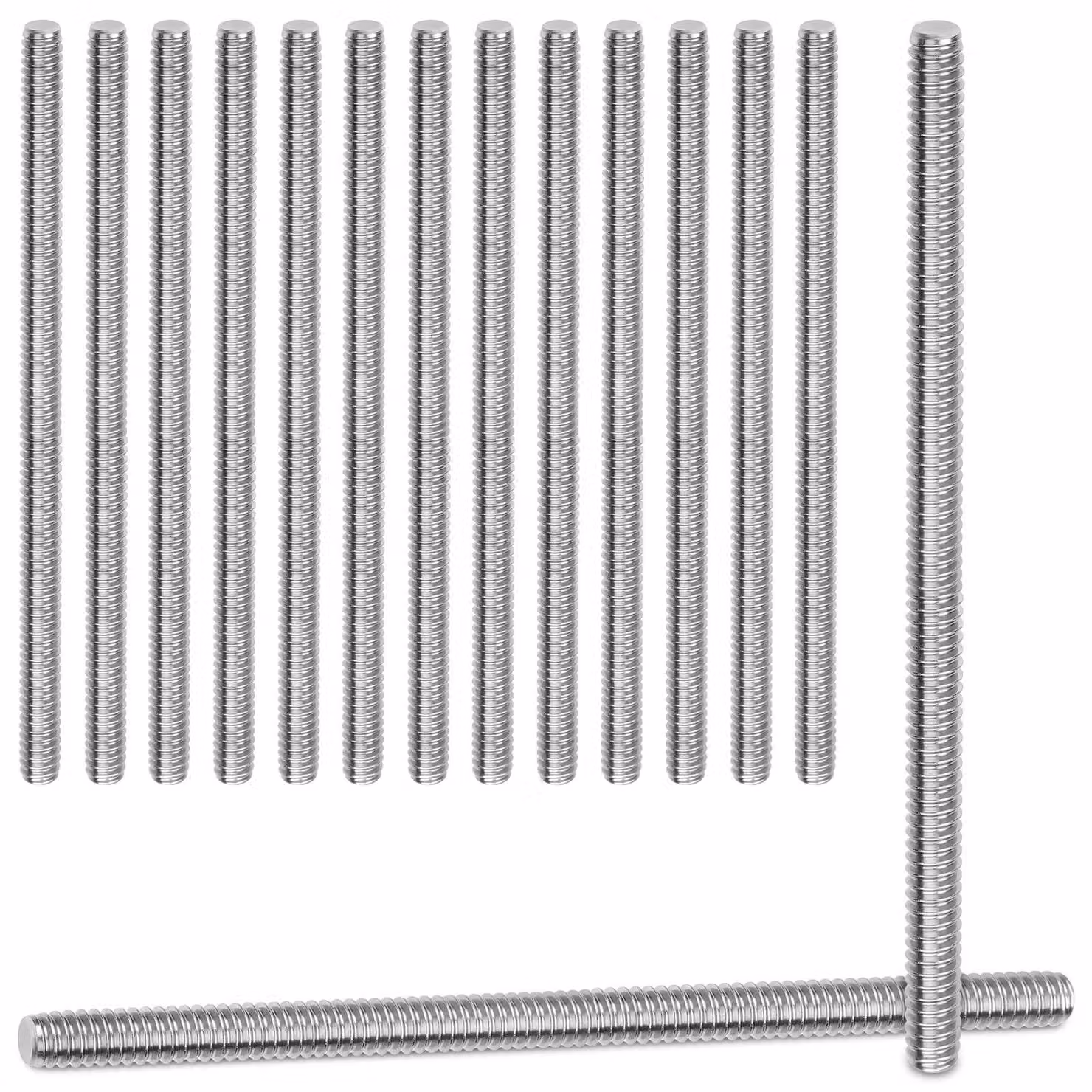 Barre filettate M6x100mm, 15 pezzi, in acciaio inossidabile 304, con filettatura completa, per collegamenti a vite