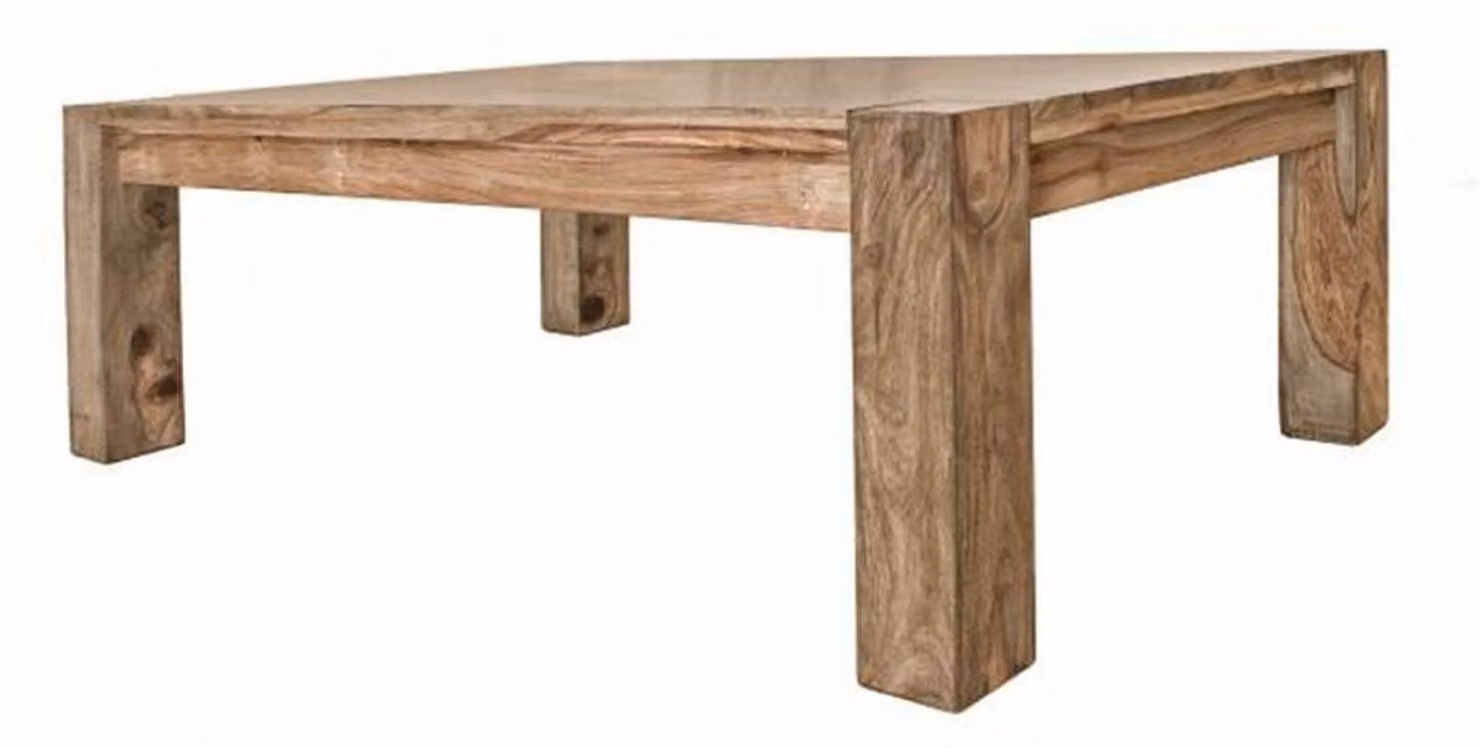 MASSIVMOEBEL24 | tavolino da salotto in legno di Sheesham / palissandro 120x70x45 grigio scuro oliato NATURE GREY #09