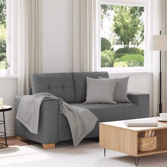 Divano Divanetto-Sofa Grigio Scuro 120 cm in Tessuto