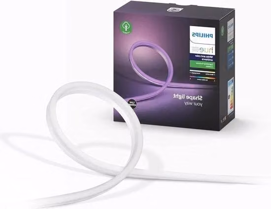 Striscia di illuminazione esterna 2 metri - LED - Luce bianca e colore - Impermeabile - Regolabile - Collega con Bridge - Funziona con Alexa e Google Home - Illuminazione esterna