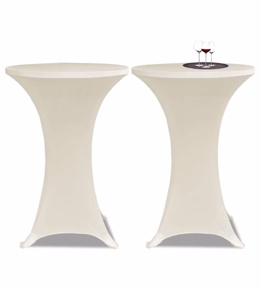 Coperture Verticali per Tavolo 4 pz D.60 cm Crema Elastico