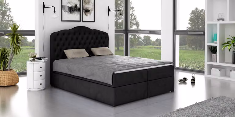 Designer Bett Chesterfield Hotel Betten Doppel Schlaf Zimmer Luxus 180x200