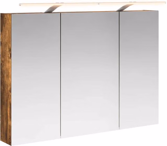 Mobiletto per specchio da Bagno | Armadio da bagno Rovere fum¨¦ 100 x 14,5 x 70 cm