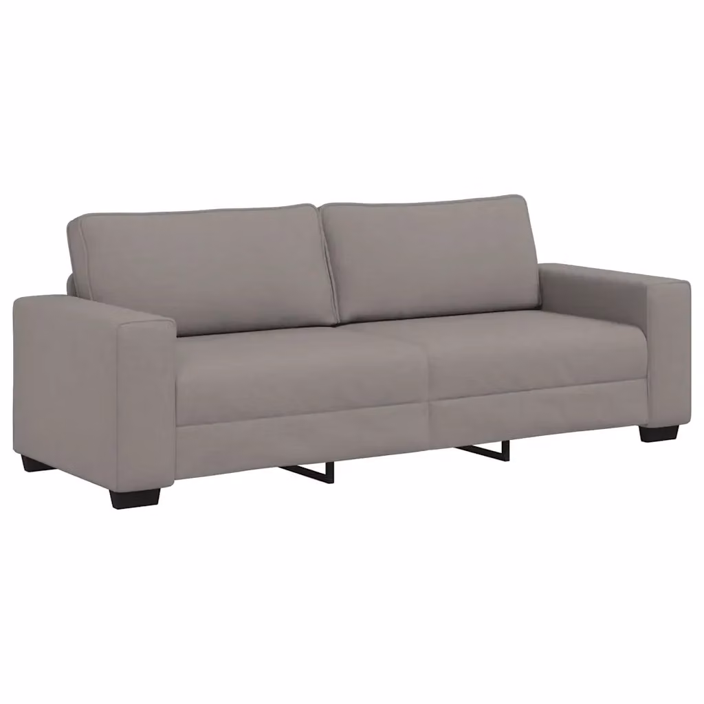 Divano moderno vidaXL in tessuto beige e grigio con cuscini inclusi L/P/H: 220 x 77 x 82 cm – 2