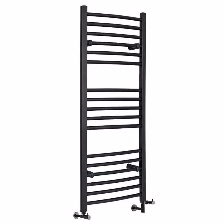 Scaldasalviette Misto Curvo - Termoarredo Bagno Antracite - 1200 x 500mm - 480W - Artle
