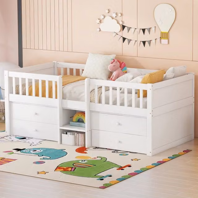 letto semialto pino bianco 90 x 200 cm