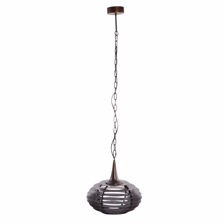 Lampada a Sospensione Ptmd Norris Metallo Color Rame 40,5 Cm