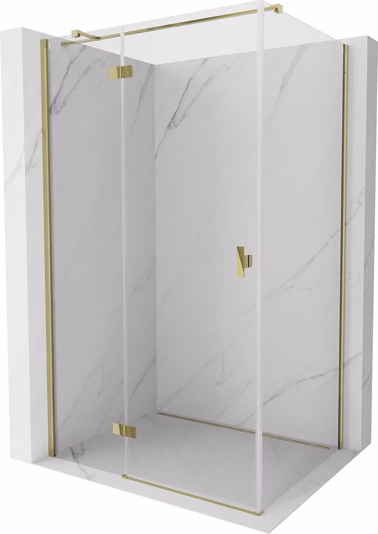 Mexen Mist-H T cabina doccia ad anta sinistra 70 x 100 cm, trasparente, oro - 8A5T-070-100-50-00-L