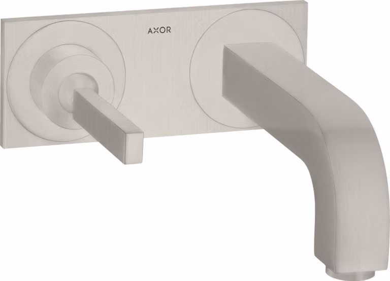 hansgrohe AXOR Citterio mitigeur monocommande de lavabo encastré, plaque pour montage mural, bec 165mm, 39112800, 39112800