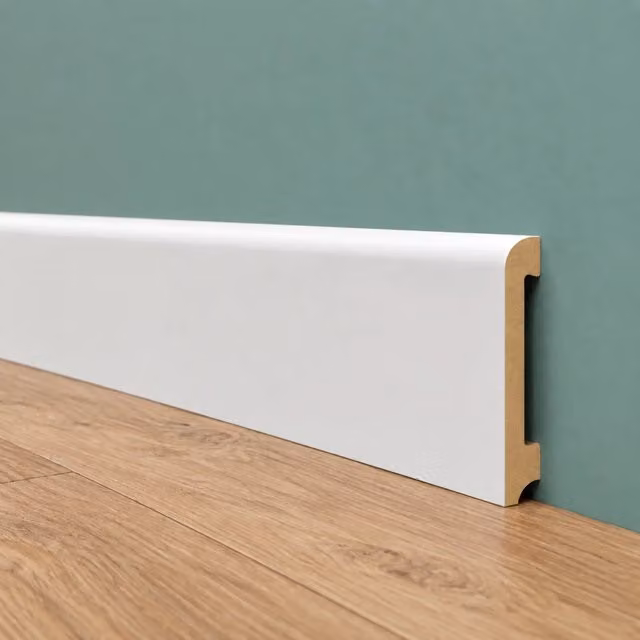 pacco da 152 ML di Battiscopa BC in POLIMERI EqualWood HI-TEC 100x15mm - BIANCO