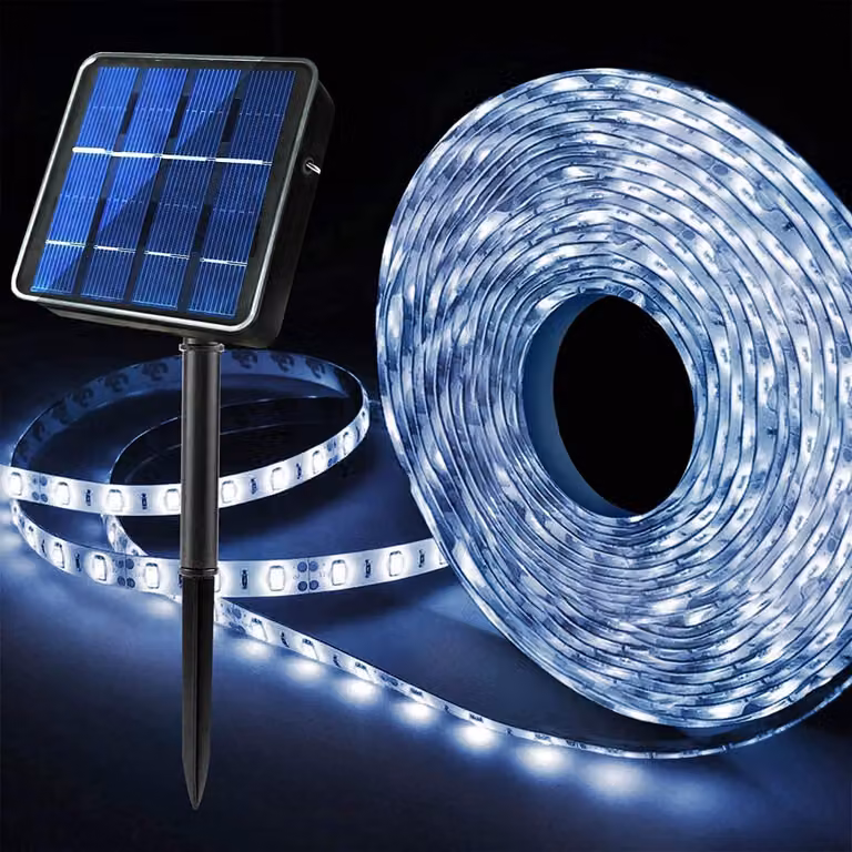 Striscia LED solare, 3 metri, 90 LED, impermeabile IP65, autoadesiva