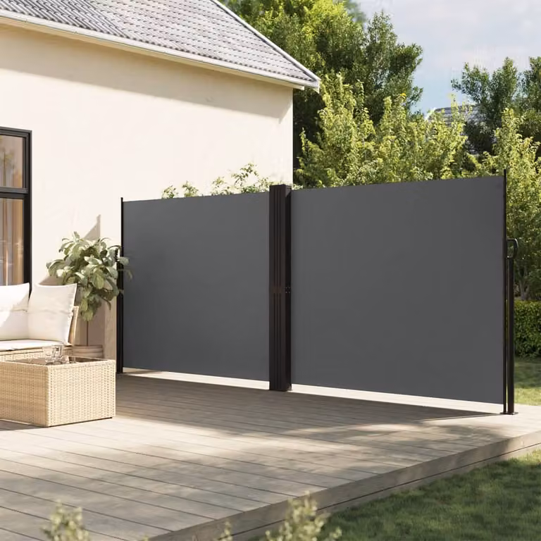 vidaXL Tenda da Sole Laterale Retrattile Antracite L: 1000 cm, H: 160 cm