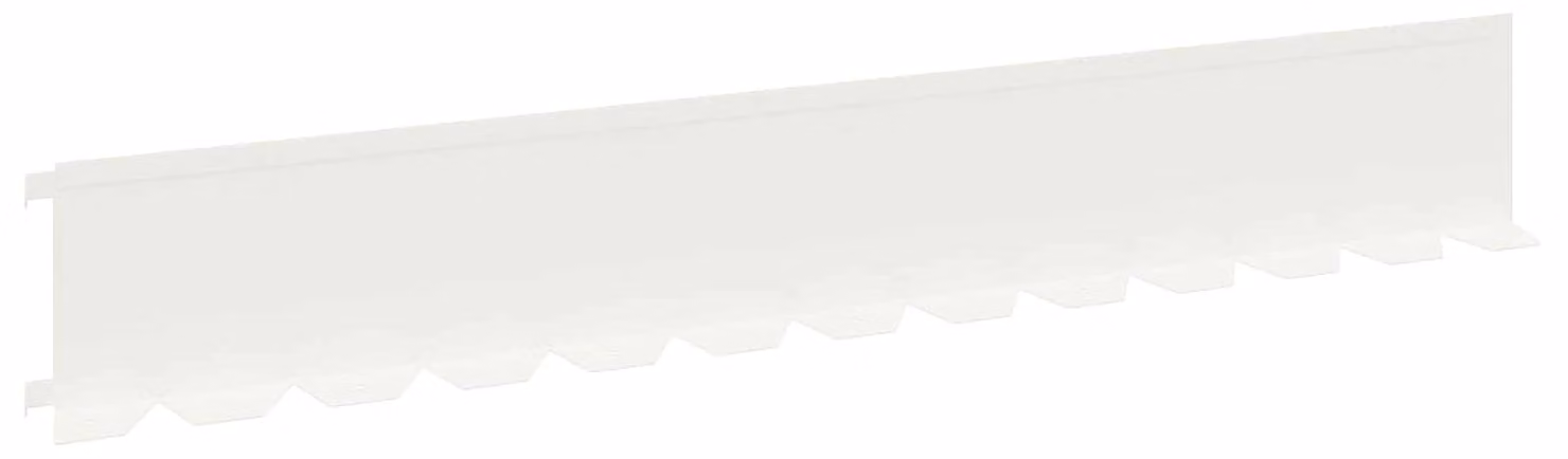 Bordi per prato, confezione da 30 pezzi, 102 x 15 x 4 cm, acciaio, colore bianco