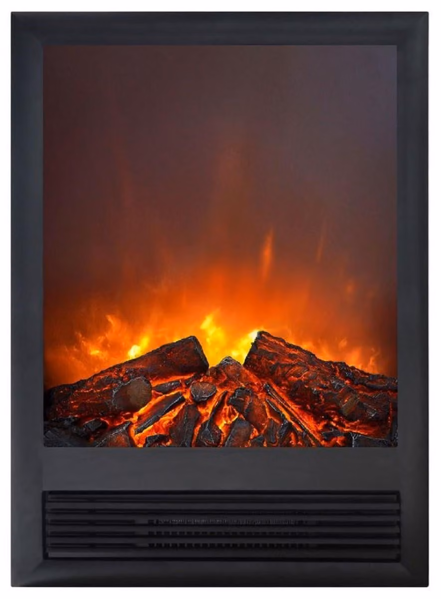 Casa Padrino caminetto elettrico da incasso nero 47 x 20,5 x h. 66,5 cm - Caminetto decorativo a LED da salotto con telecomando - Mobili da salotto - Mobili - Caminetti elettrici da incasso a LED