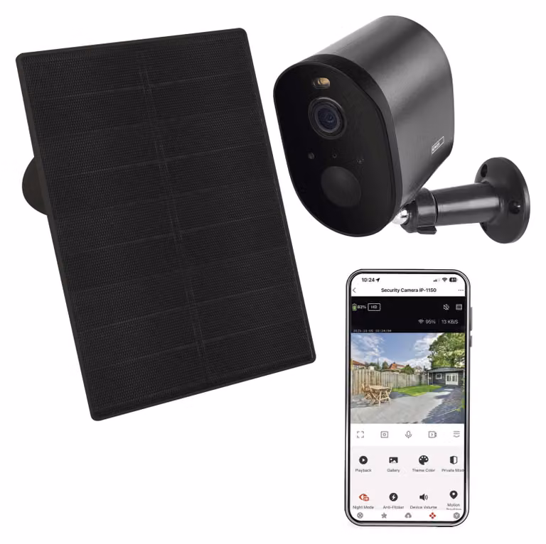 EMOS GoSmart Telecamera IP esterna a batteria SNAP, modello 1150G, con Wi-Fi e pannello solare