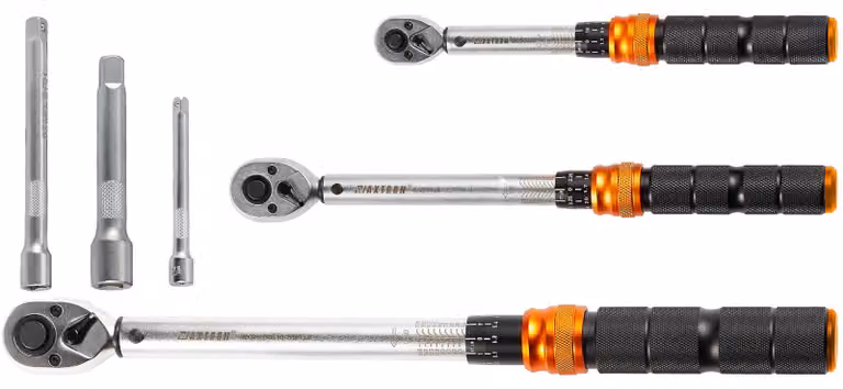 Set di chiavi a bussola professionali, 1/4", 3/8" e 1/2", con coppia di serraggio da 1 a 220 Nm
