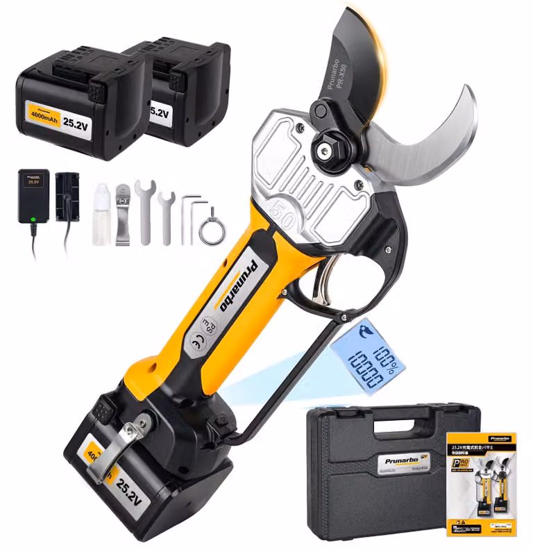 Tagliabordi a batteria, larghezza di taglio 50 mm, 1100 W, con 2 batterie da 4000 mAh