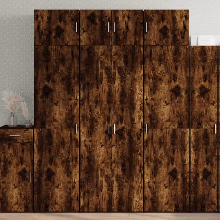 Armadietto a muro vidaXL in legno rovere color marrone, L: 70 cm, P: 42,5 cm, H: 225 cm
