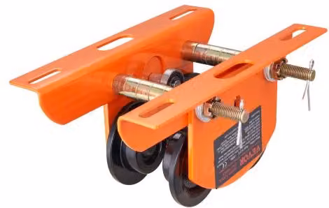 Carrello Porta Paranco Elettrico VEVOR in Acciaio Arancione con Capacità di Carico 0,5 T e Larghezza Regolabile 60-120 mm per Travi I e H