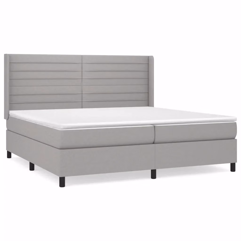 Letto Ibrido vidaXL con Materasso e Struttura in Legno di Larice Grigio e Bianco 200x200 cm – 2