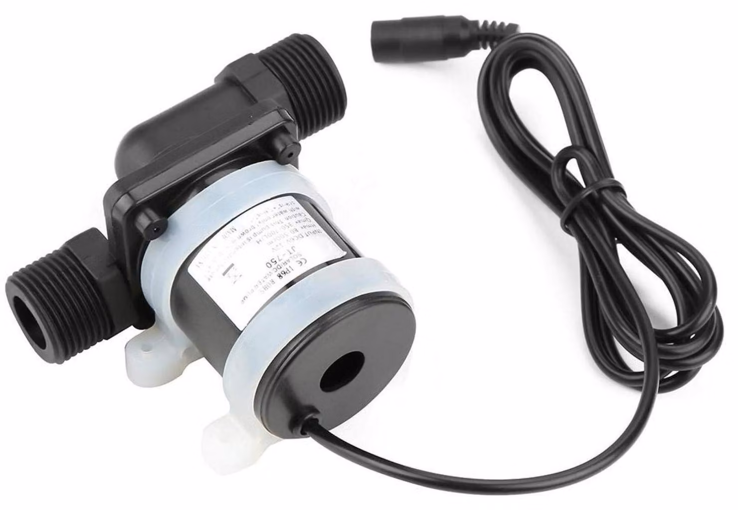 Pompa per acqua, 12V, portata 700 litri/ora, altezza di mandata 5 metri, temperatura di esercizio da -40 a 100 °C