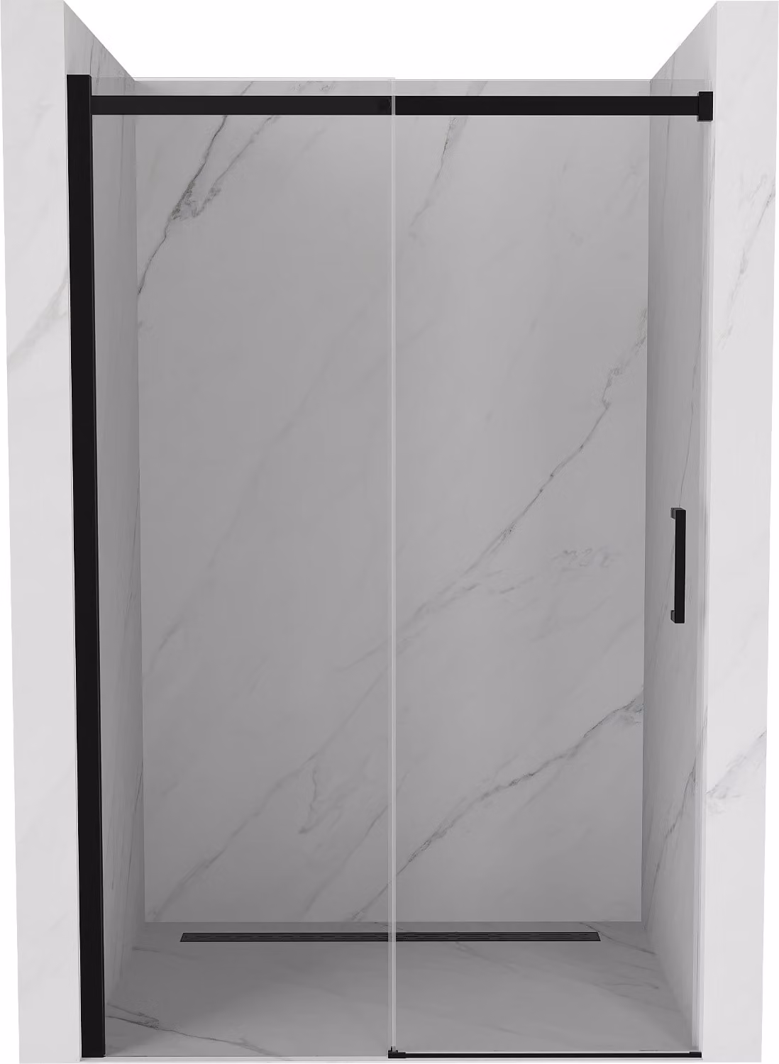 Porta scorrevole per doccia MEXEN OMEGA nero 130 cm