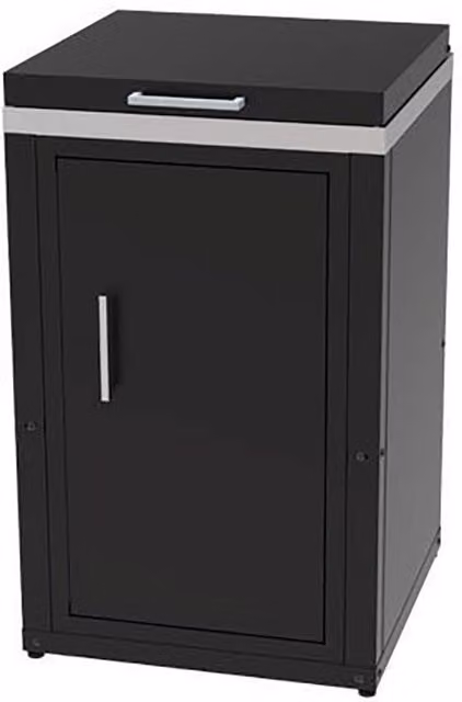 Mobile Cucina 3 Fuochi a Gas 60,7x60,7x100 cm con Armadietto Sotto e Coperchio in Acciaio e Vetro Nero
