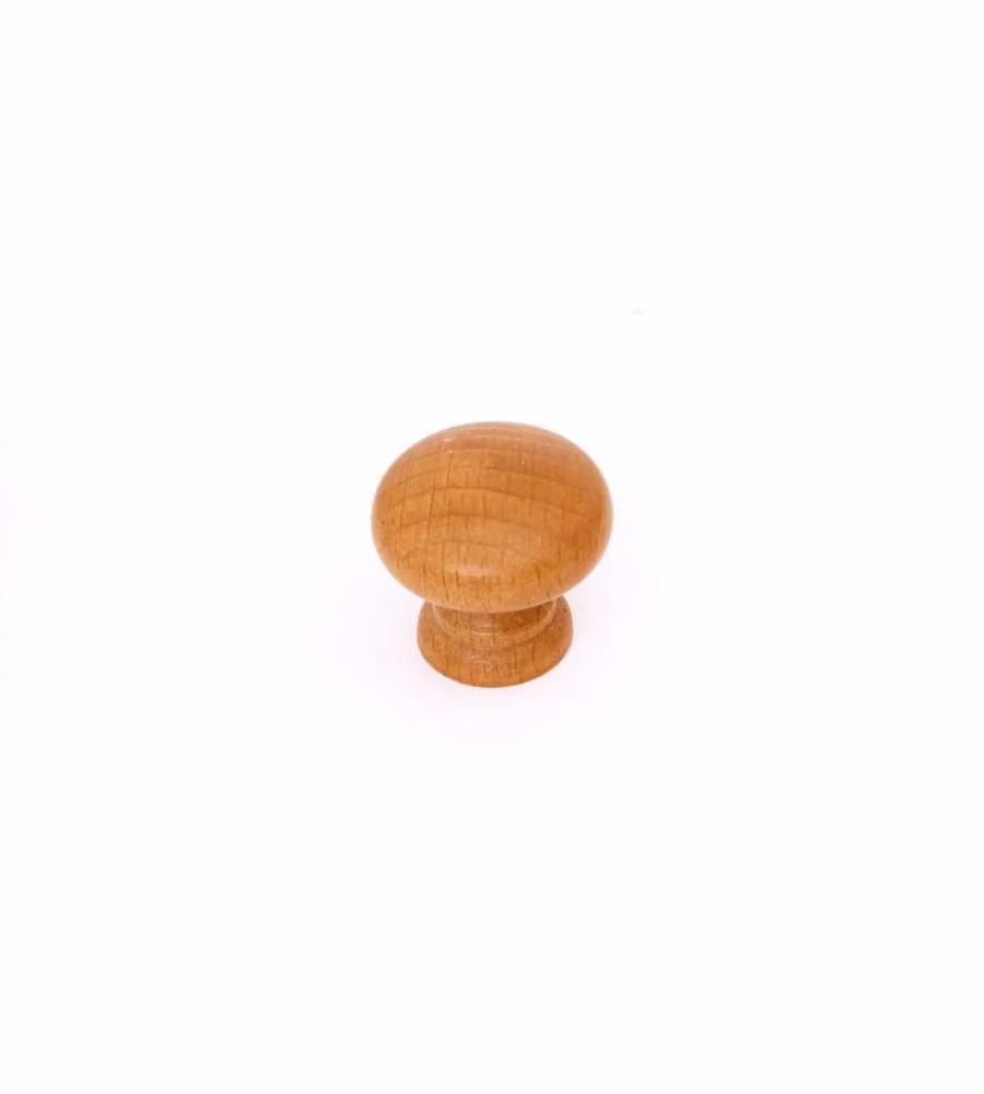Pomolo liscio noce diametro 25 mm 3 PZ