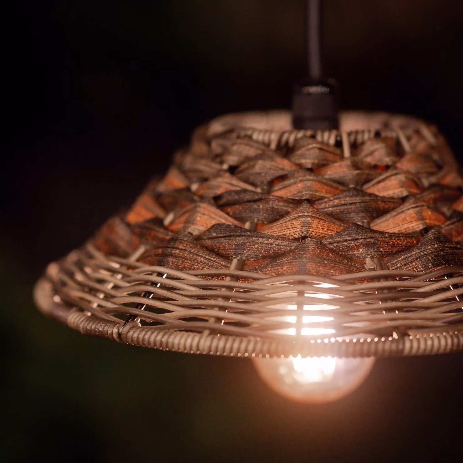 PR Home Lampada a sospensione Lisen, dimmerabile, Marrone / Ruggine, Soggiorno / Sala da pranzo, Plastica, Scandinavo, Lampada a sospensione