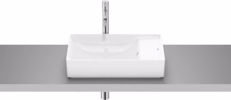 Laufen Roca Ona, lavabo WT, rettangolare, senza foro rubinetto, scarico a destra, 550x345, bianco, 1 pz.