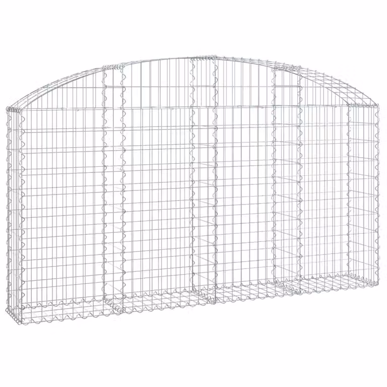 Cesto Gabbione ad Arco 200x30x100/120 cm Ferro Zincato