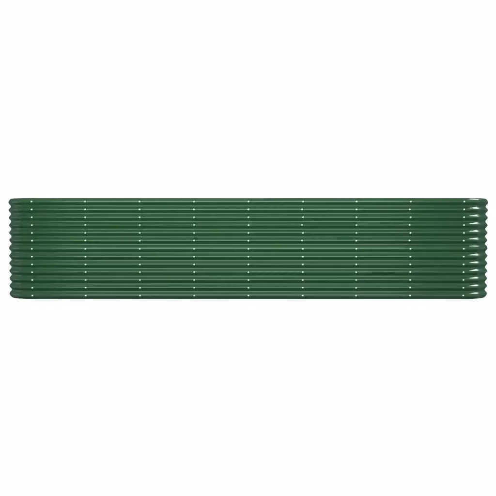 Aiuola ovale rialzata HELLOSHOP26 in acciaio verniciato a polvere verde L: 332 cm, P: 40 cm, H: 68 cm – 2