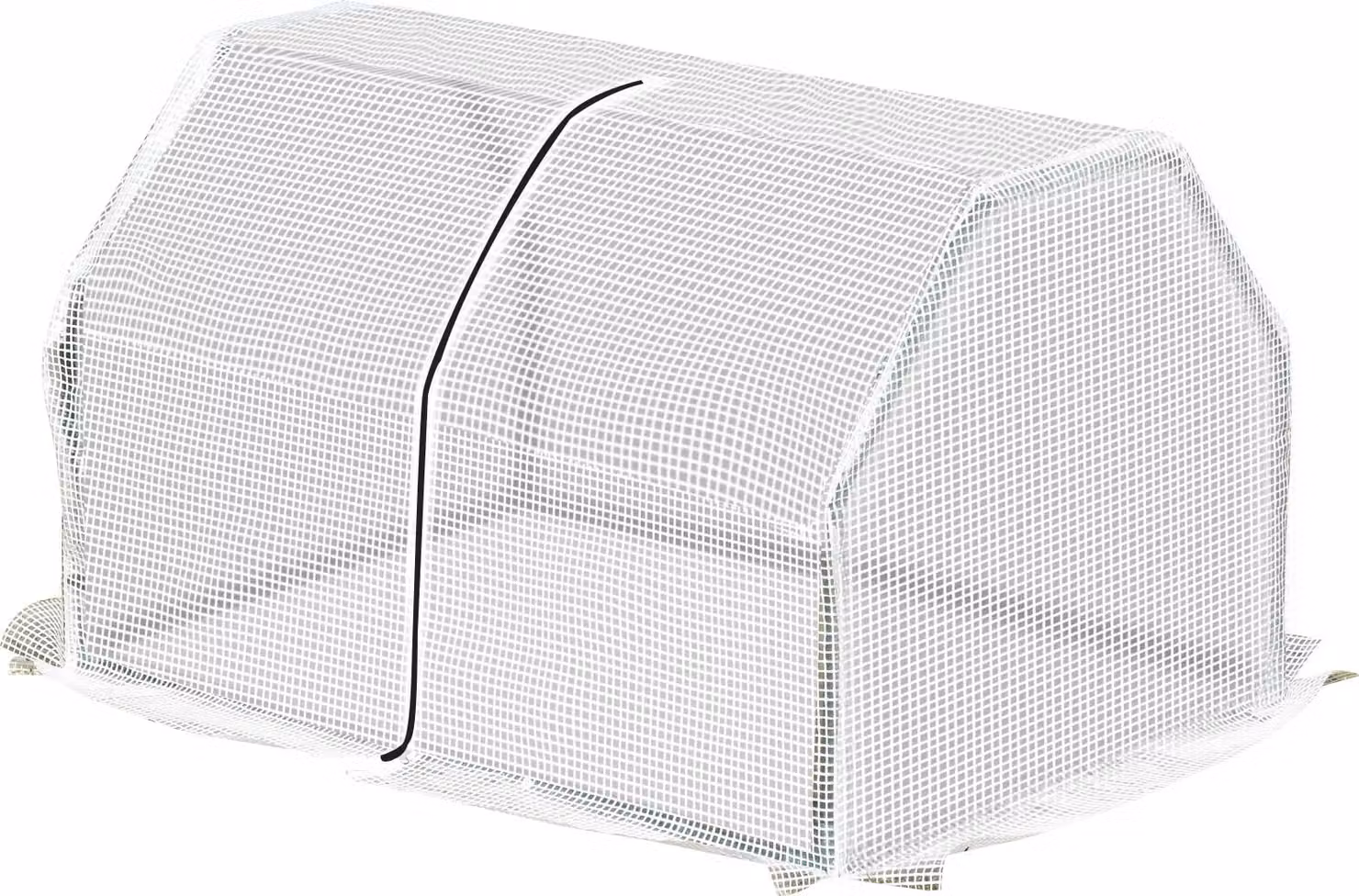 Serra da giardino Moonbite Mini, 99x71x60 cm, serra in plastica con cerniera, copertura resistente ai raggi UV, struttura in metallo, ideale per coltivare pomodori su balconi, acciaio, bianco