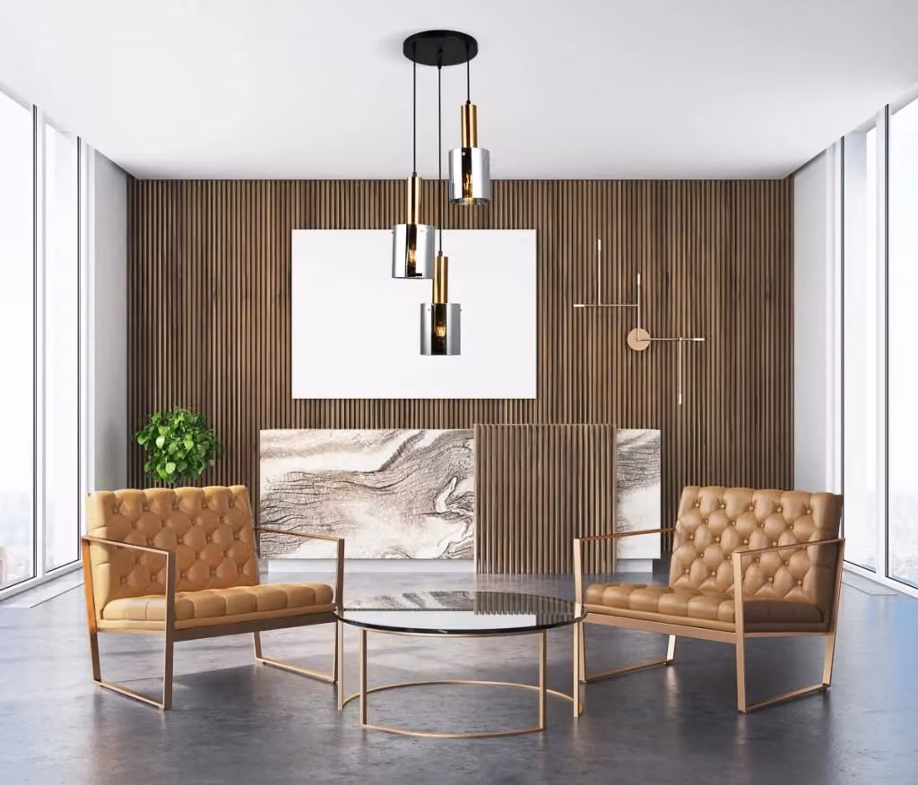 Lampadario a sospensione moderno Italux Sardo in ottone e vetro nero con 3xE27 e altezza regolabile – 2