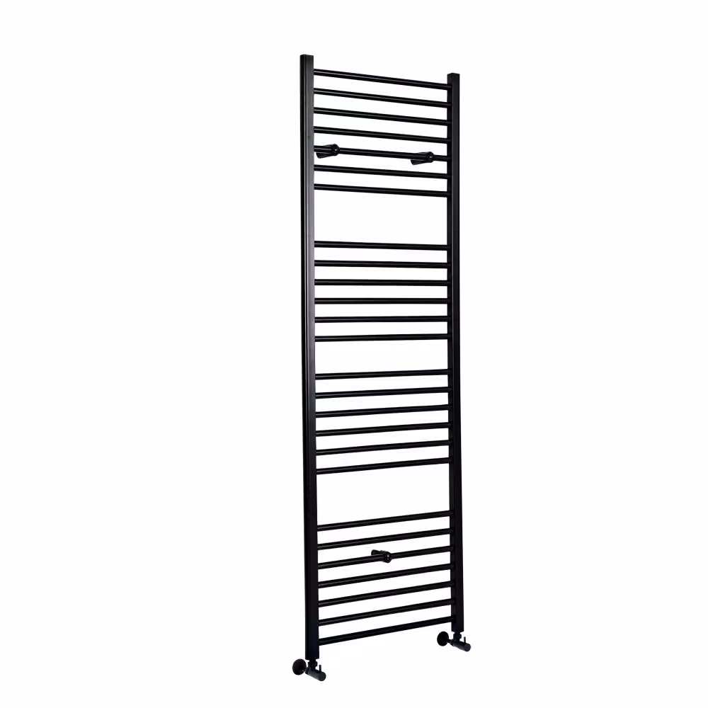 Scaldasalviette Piatto Nero - Termoarredo Bagno - 1800 x 500mm - 720W - Nox