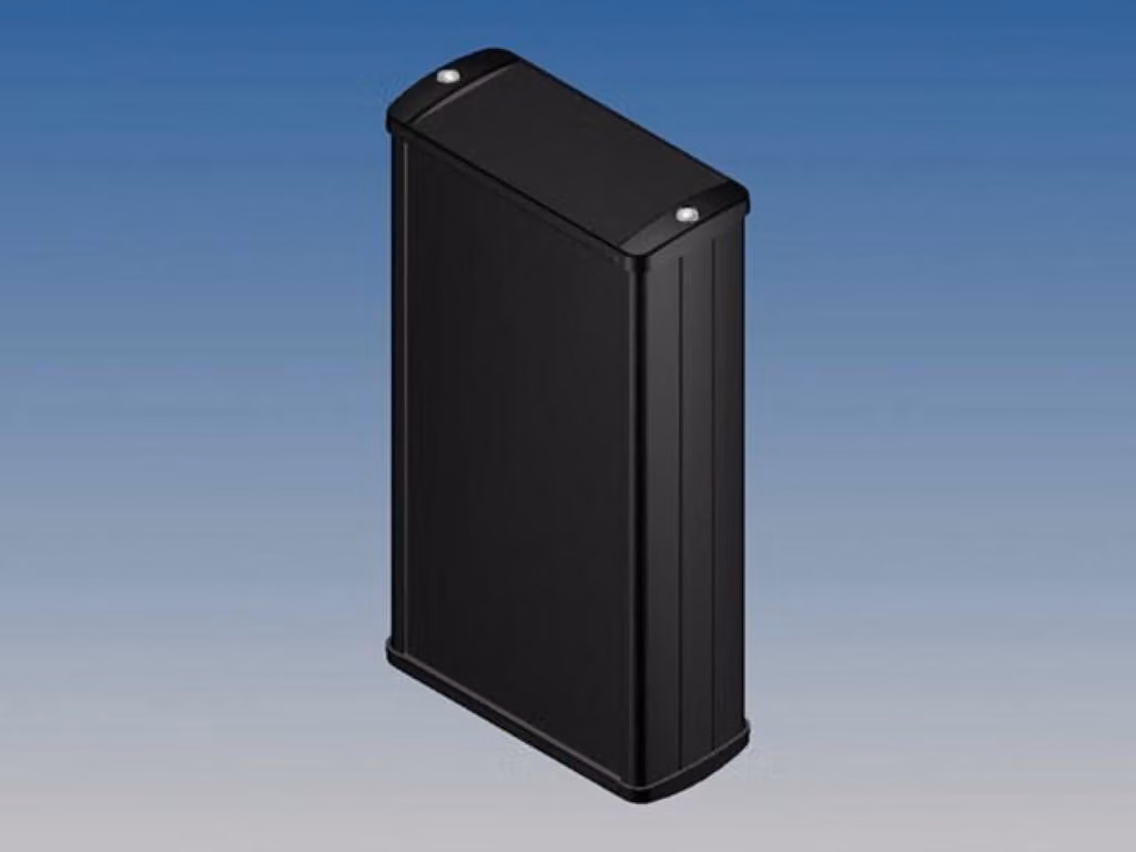 Alloggiamento in alluminio - colore nero - 160 x 85,8 x 36,9 mm