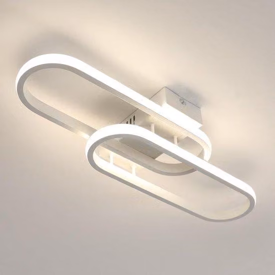 Lampada da tavolo moderna 32 W, 3600 lm, 4500 K, acrilico, 50 cm, bianca, per soggiorno e camera da letto - Illuminazione dal design che crea un'atmosfera naturale