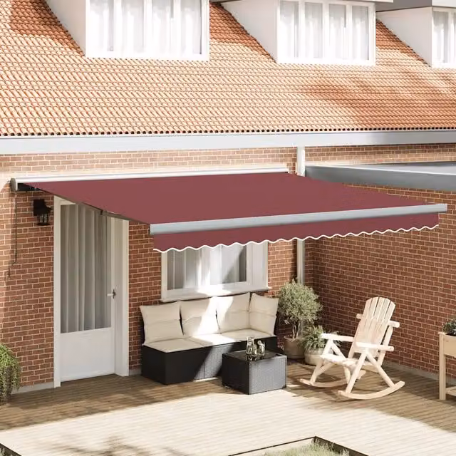 Tenda da Sole Retrattile Manuale Bordò 400x300 cm 3215320