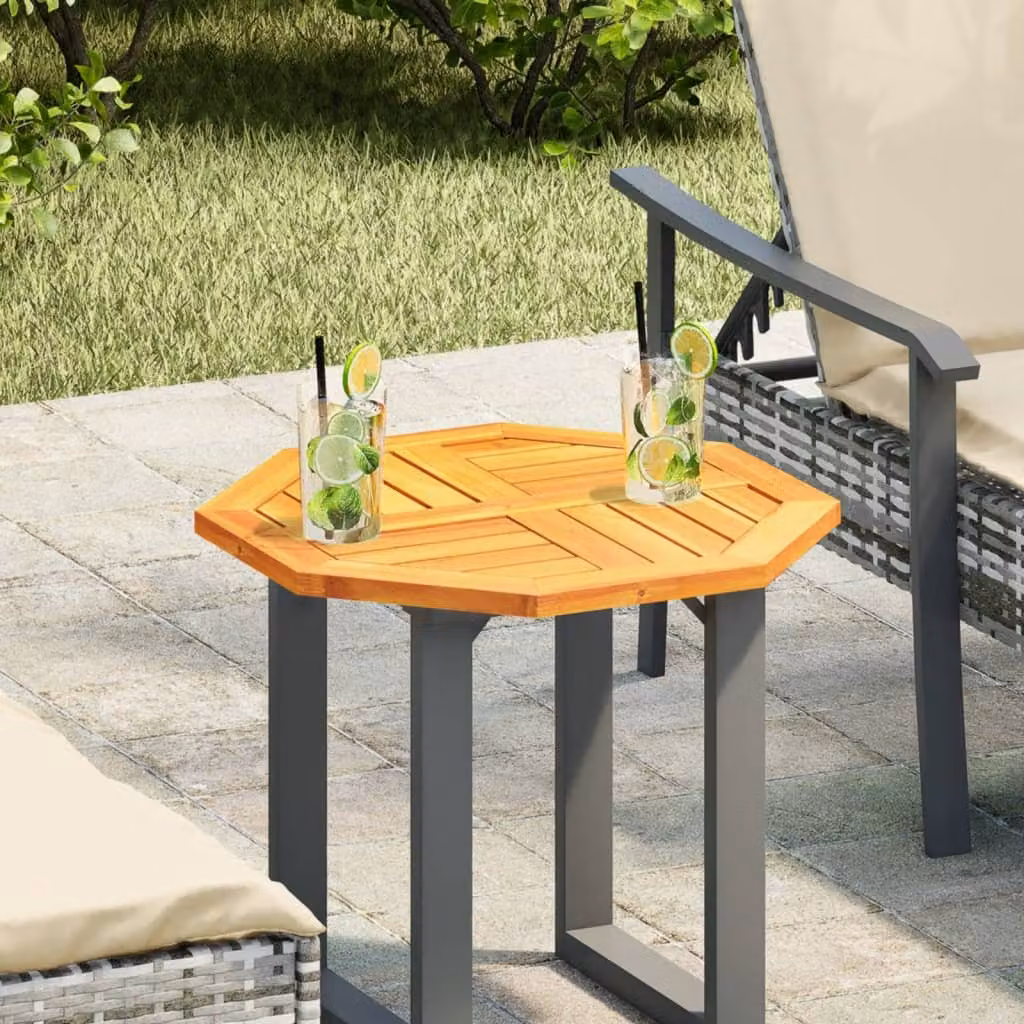 vidaXL Piano per Tavolo 50x50x2 cm Ottagonale Legno Massello di Acacia