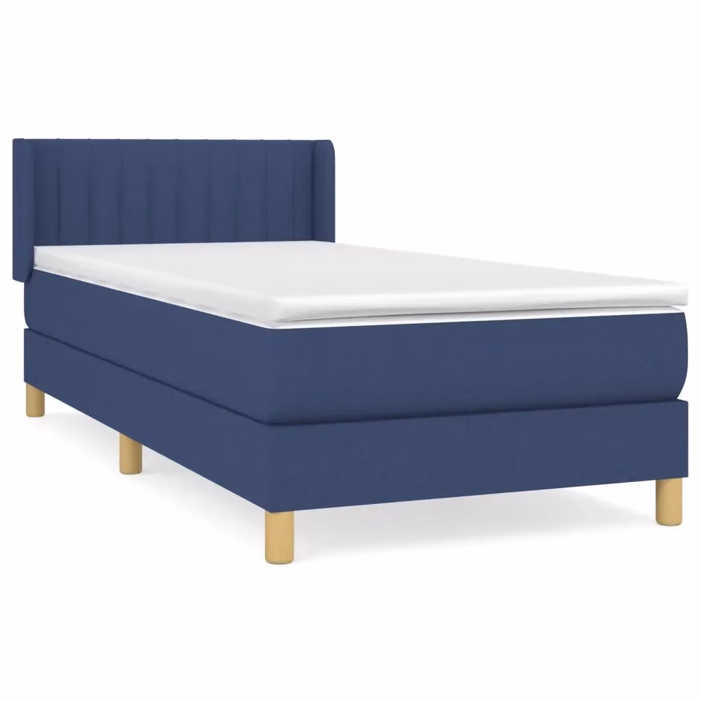 Letto Ibrido vidaXL con Giroletto a Molle e Materasso Blu e Bianco L/P/H: 80 x 200 x 40 cm – 2