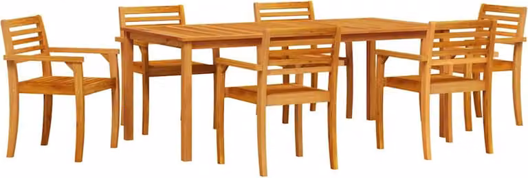 Set da Pranzo per Giardino 9 pcs Marrone