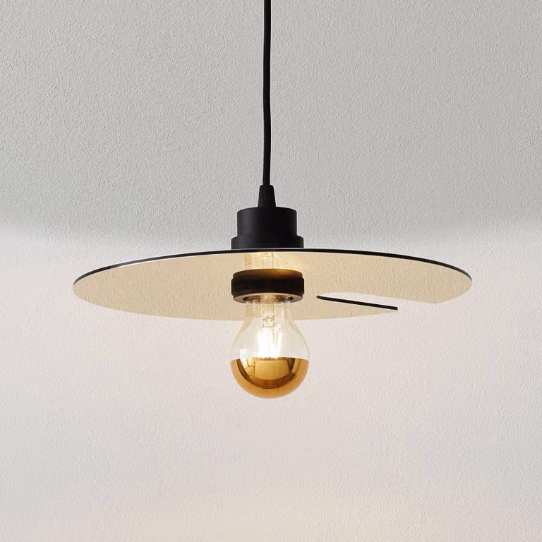 Wever & Ducré Lighting Lampada a sospensione Mirro, dimmerabile, Nero, Soggiorno / Sala da pranzo, Alluminio, Moderno, Lampada a sospensione